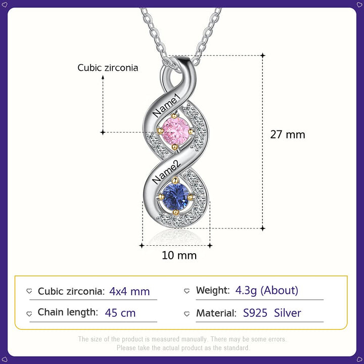 Collier avec pierre de naissance gravée pour femme Olivenorma