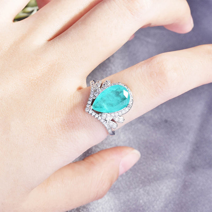 Olivenorma "Pure Love" - Bague élégante en tourmaline Paraiba