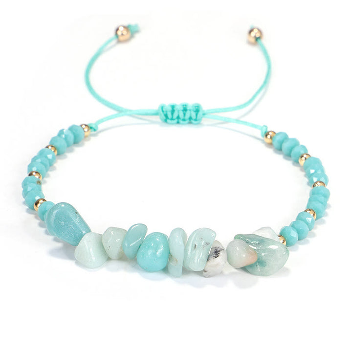 Bracelet en fil de gravier et cristal de Bohème Olivenorma