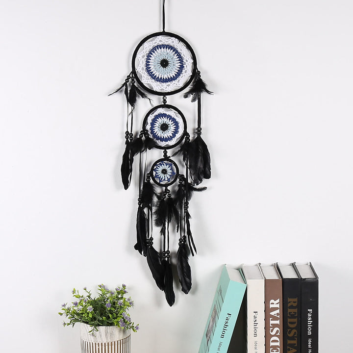 Attrape-rêves Olivenorma Evil Eye Three Circle Noir Blanc 