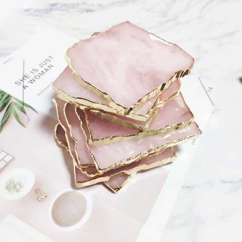 Décoration de dessous de verre en quartz rose Olivenorma - image 8