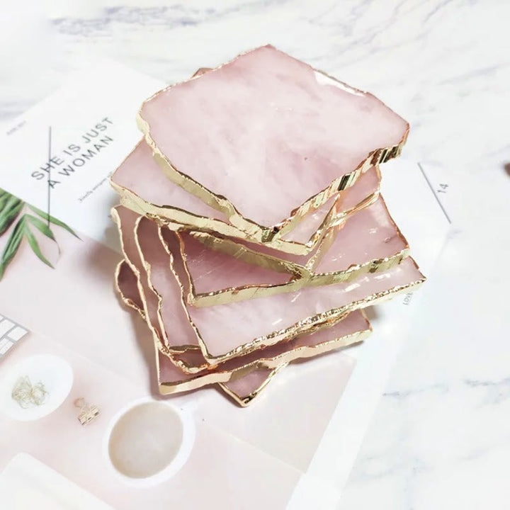 Décoration de dessous de verre en quartz rose Olivenorma - image 8