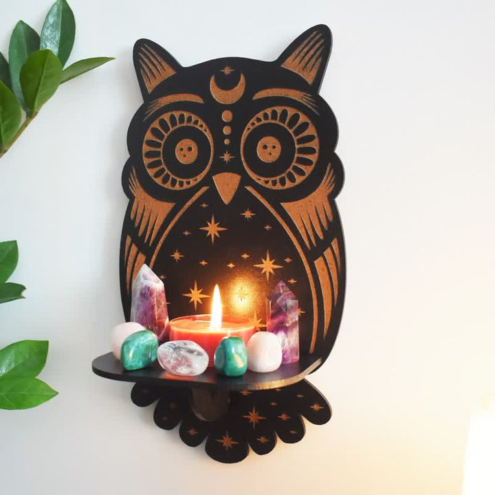 Etagère en cristal pour autel de hibou céleste Olivenorma