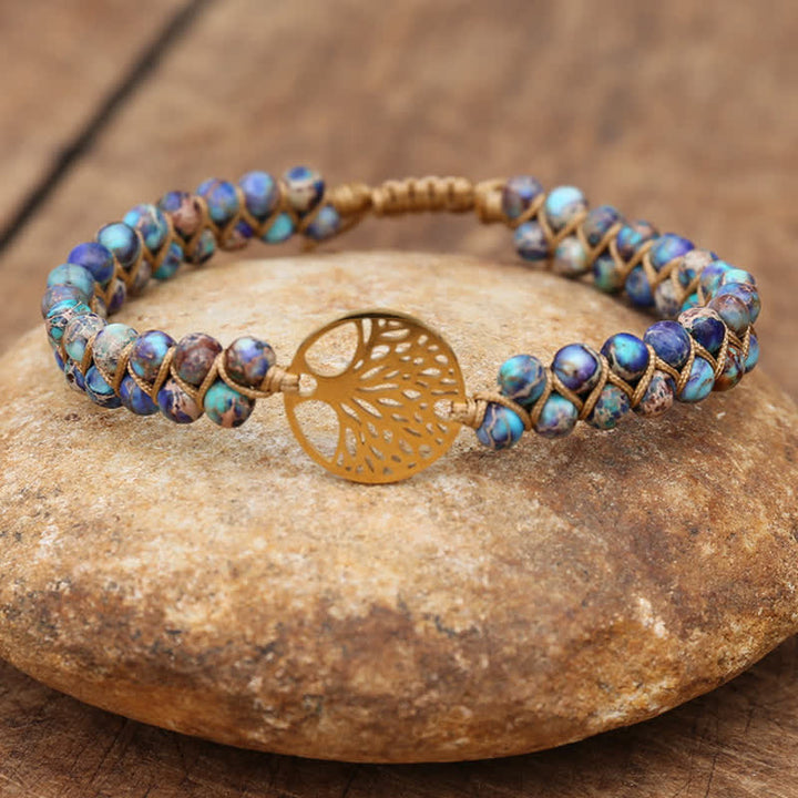 Bracelet en pierre de transformation et d'évolution spirituelle Olivenorma