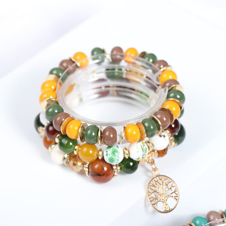 Ensemble de bracelets en cristal arbre de vie fait main Olivenorma Boho