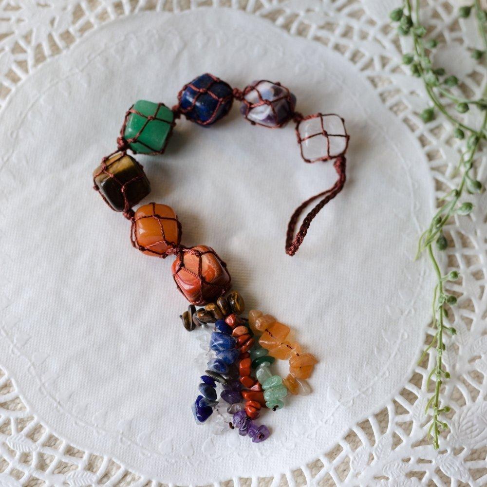 Olivenorma La pierre de guérison des 7 chakras Reiki Décoration de gland de méditation