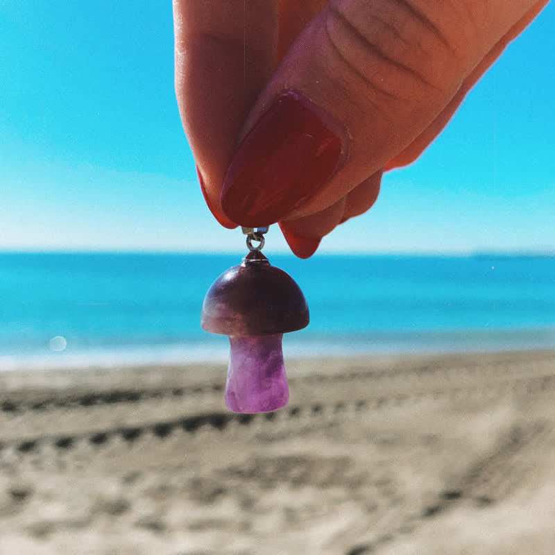 Collier de guérison en forme de champignon d'harmonisation spirituelle Olivenorma 