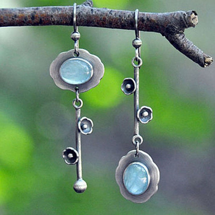 Boucles d'oreilles rétro en cristal purifiant
