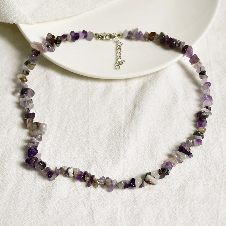 Collier en cristal poli de forme irrégulière Olivenorma