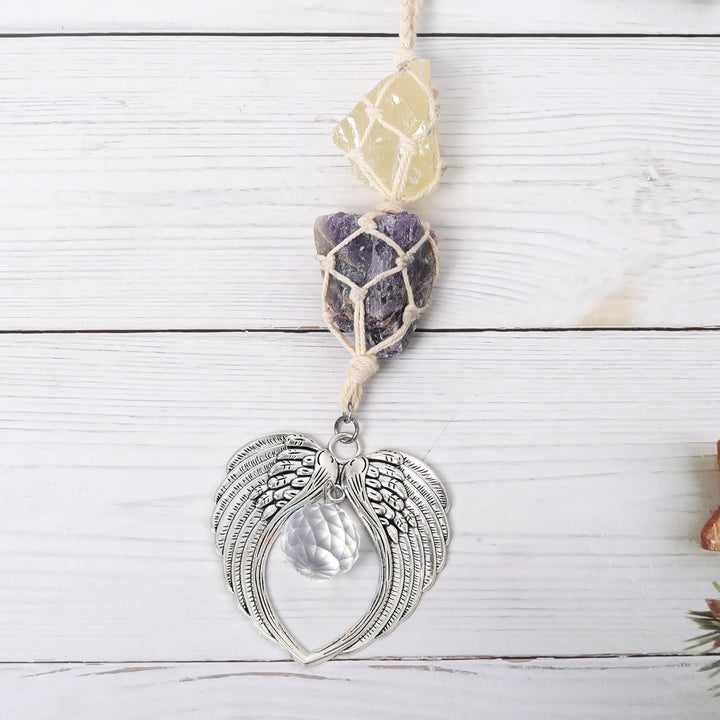 Décoration de fenêtre en forme d'aile d'ange en métal Olivenorma SunCatcher
