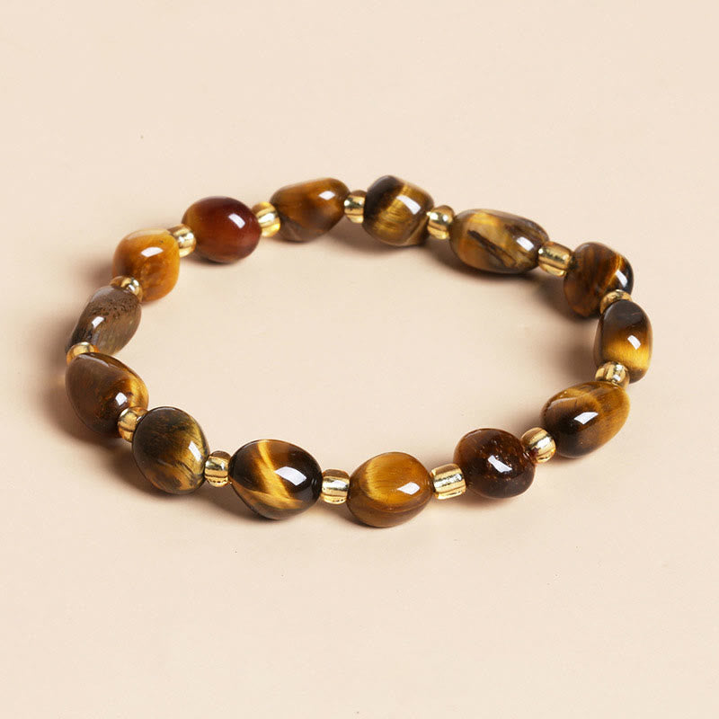 Bracelet artisanal en gravier de cristal irrégulier Olivenorma 