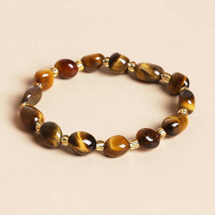 Bracelet artisanal en gravier de cristal irrégulier Olivenorma 