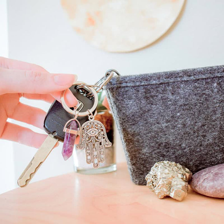 Porte-clés en cristal inspirant en forme de main de Fatima Olivenorma