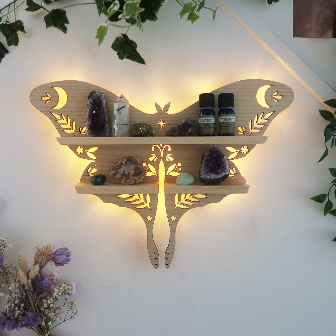 Etagère en cristal Olivenorma Luna Moth 