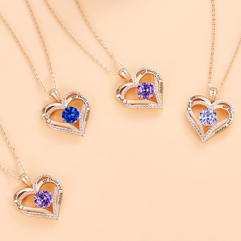 Olivenorma « Je t'aimerai toujours » – Collier cœur pierre de naissance Amour éternel - image 44