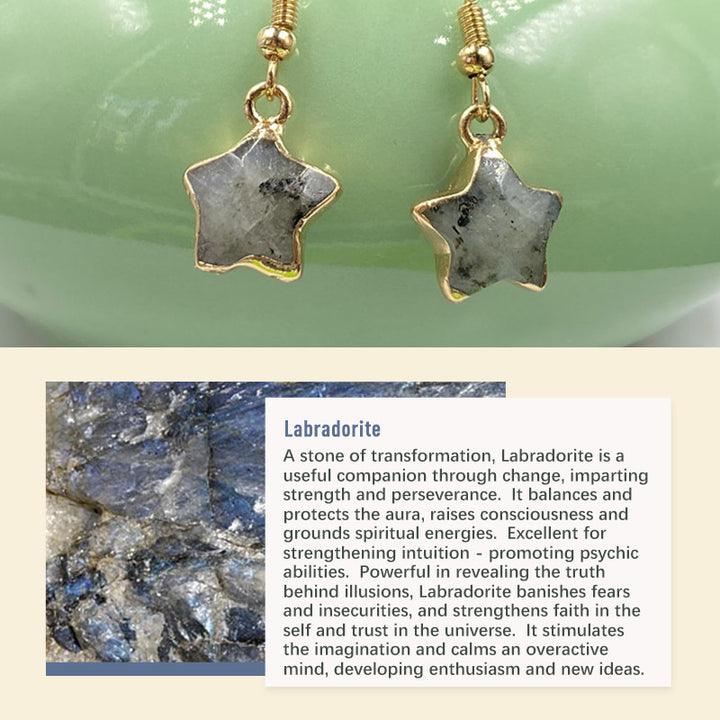 Boucles d'oreilles en pierre de cristal naturel