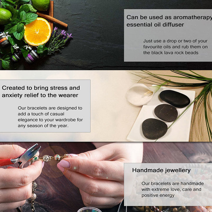 Bracelet de guérison des chakras en cristal naturel pour le soulagement de l'anxiété Olivenorma 