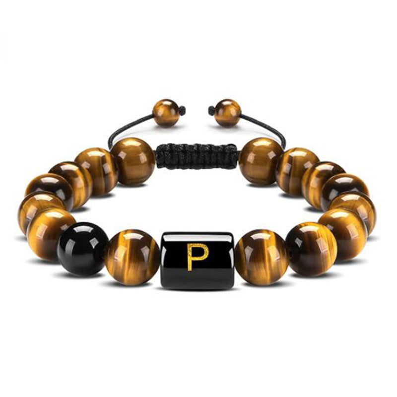 Bracelet de protection lettre œil de tigre - Œil de tigre - P - image 19