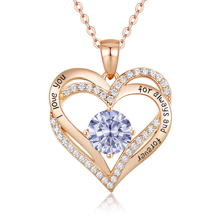 Olivenorma « Je t'aimerai toujours » – Collier cœur pierre de naissance Amour éternel - image 34