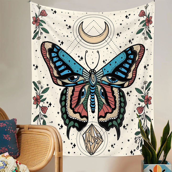 Tapisserie Papillon Papillon Olivenorma Noir Blanc
