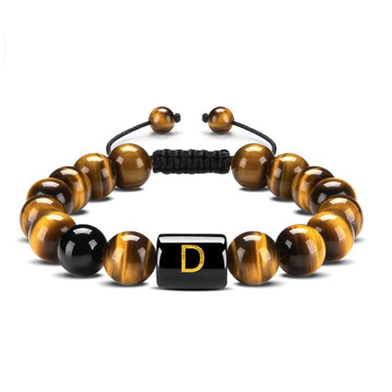 Bracelet de protection lettre œil de tigre - Œil de tigre - D - image 7