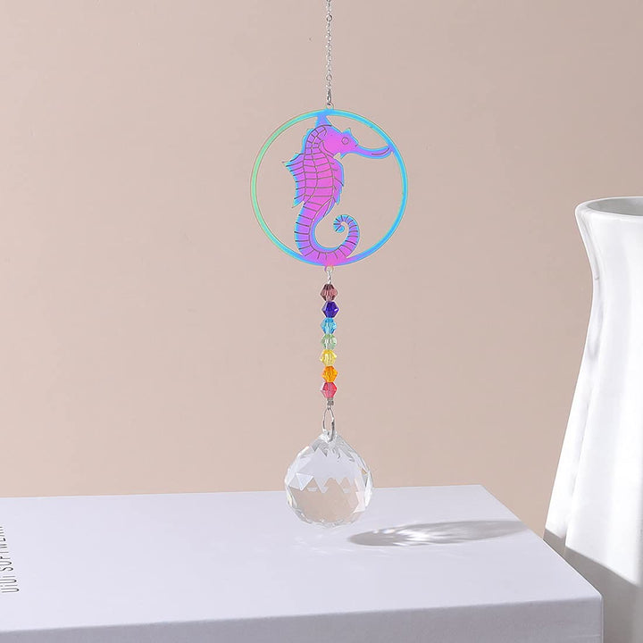 Carillon éolien à suspendre en cristal transparent avec perles chakra Olivenorma 