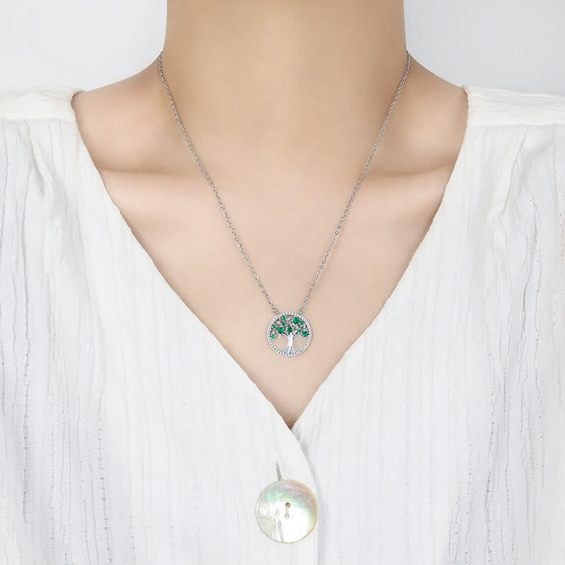 Olivenorma "Endless Growth" - Collier Arbre de Vie en Zircon