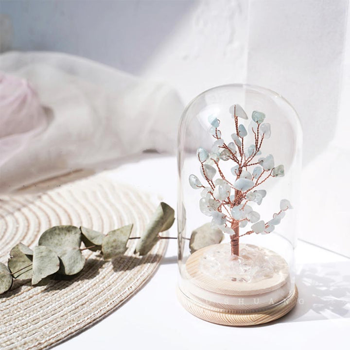 Décoration de Noël en forme de veilleuse en pierre de cristal Olivenorma 