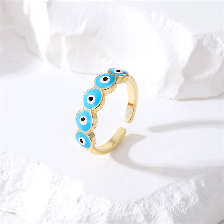Bague ajustable en résine époxy contre le mauvais œil Olivenorma