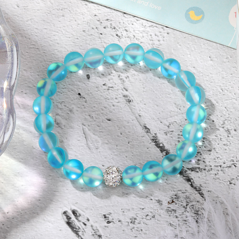 Bracelet Olivenorma en perles de verre et cristal de zircon