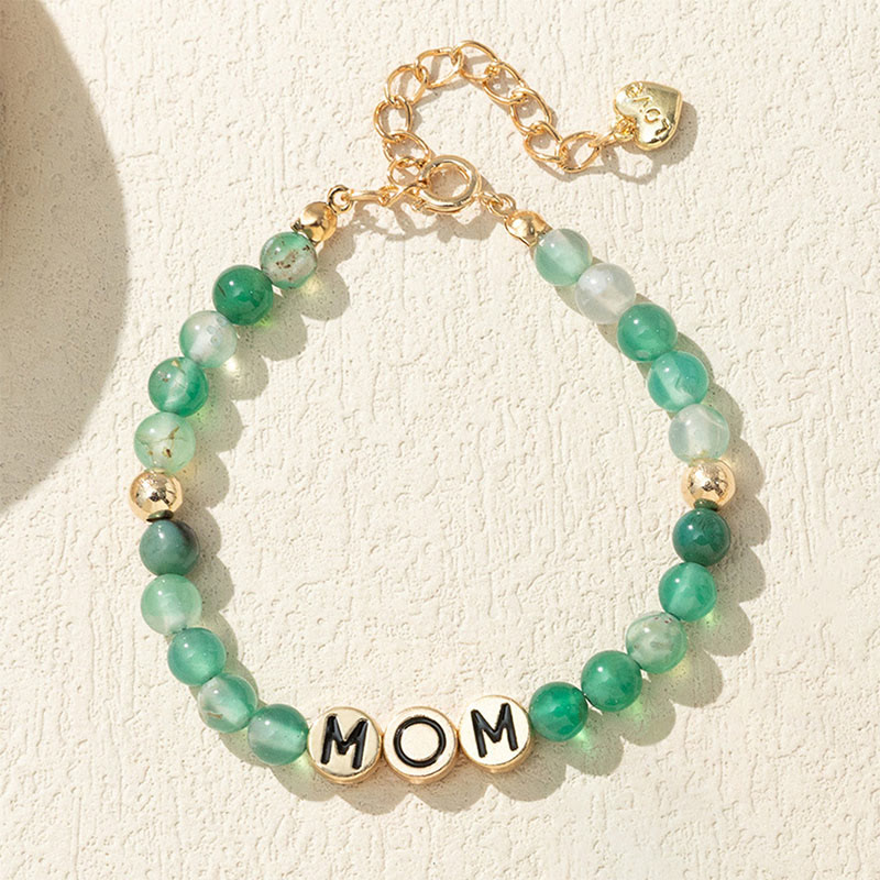 Olivenorma « Pour maman » – Bracelet de richesse en aventurine verte 