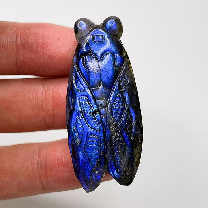 Ornements de visage de lune en labradorite naturelle Olivenorma Décoration en pierres précieuses