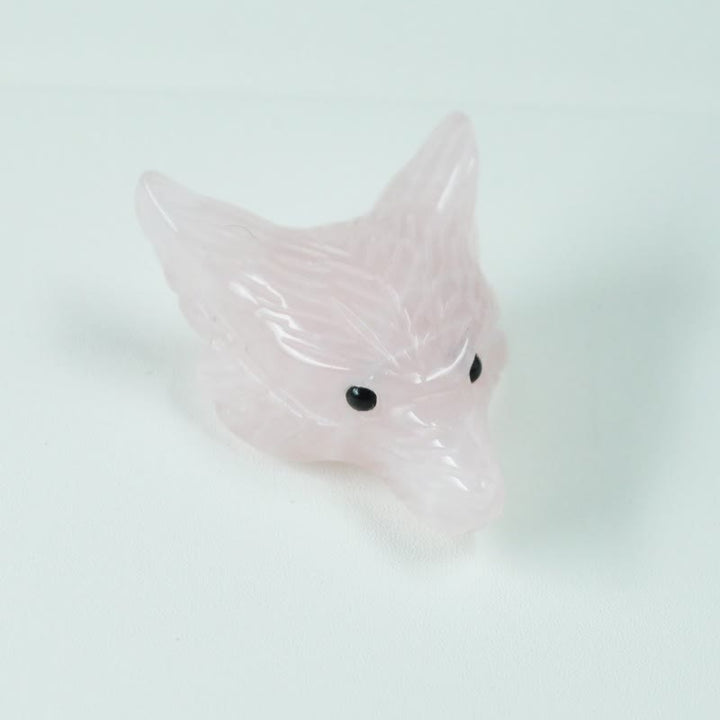 Tête de loup sculptée en cristal naturel Olivenorma, accessoire de décoration en pierres précieuses