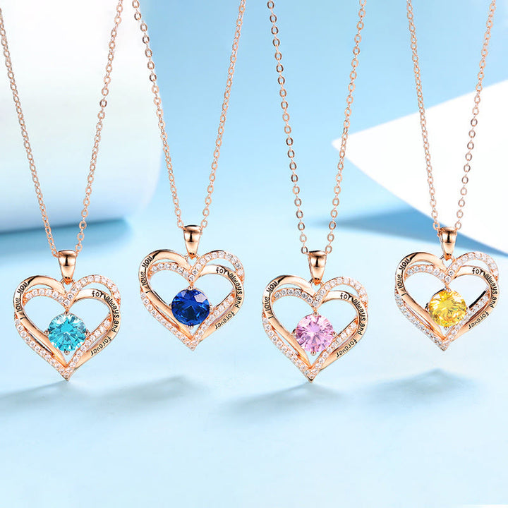 Olivenorma « Je t'aimerai toujours » – Collier cœur pierre de naissance Amour éternel - image 41