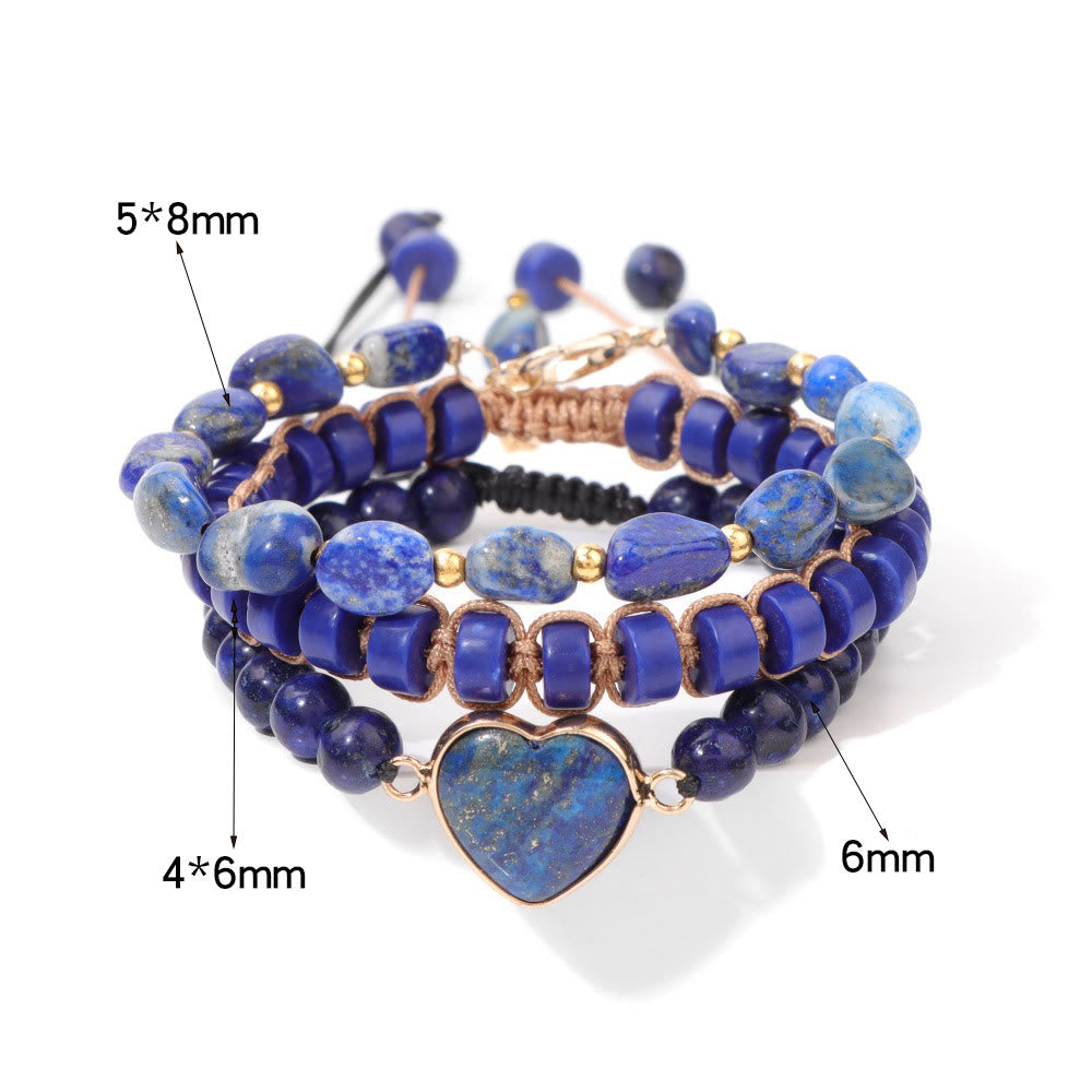 Bracelet pendentif en forme de cœur tressé fait main Olivenorma 
