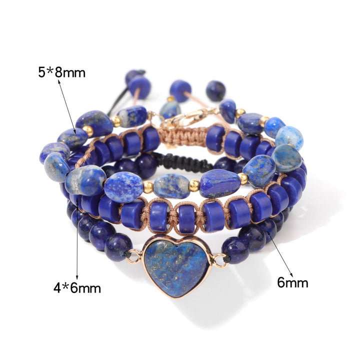 Bracelet pendentif en forme de cœur tressé fait main Olivenorma 