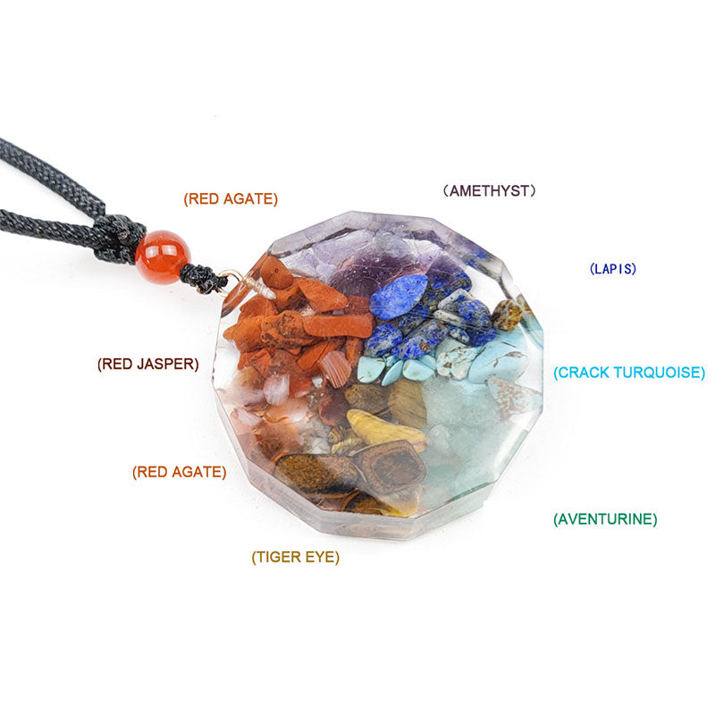 Collier Orgone de Guérison des Chakras Olivenorma