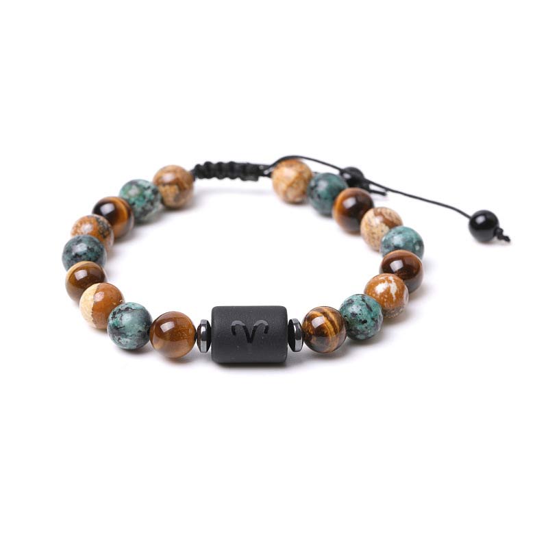 Bracelet Zodiaque en Jaspe Oeil de Tigre