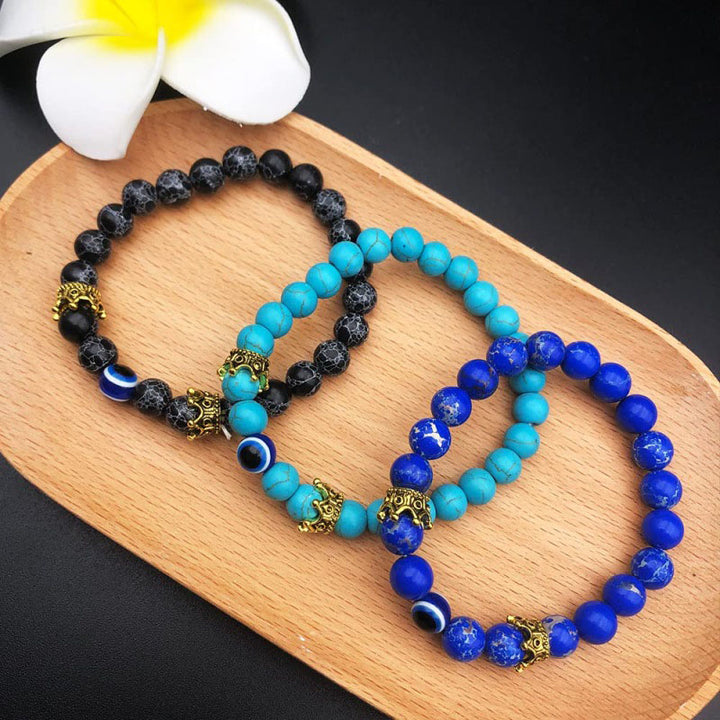 Bracelet de protection contre le mauvais œil en turquoise Olivenorma