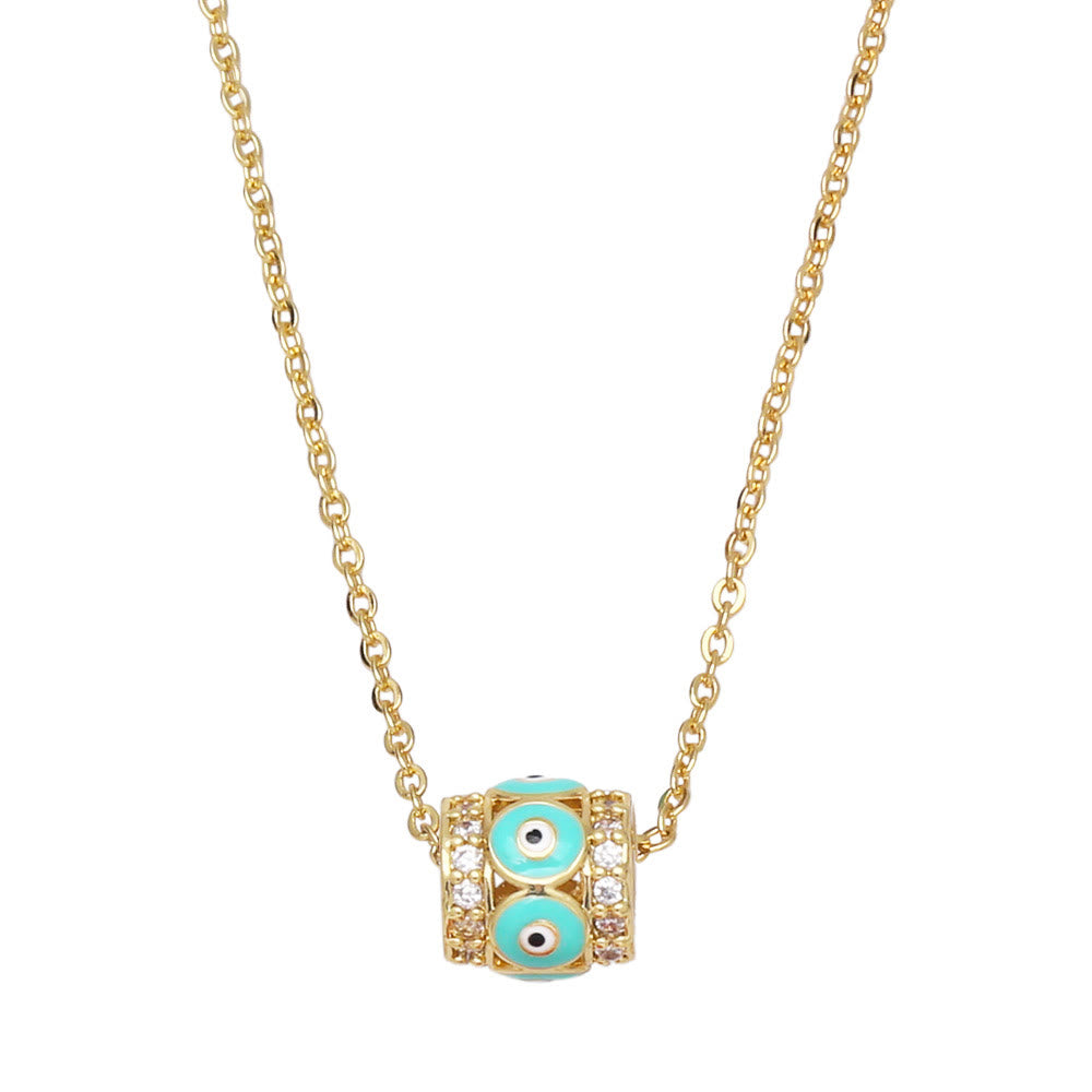 Collier avec pendentif mauvais œil turc style hip-hop Olivenorma