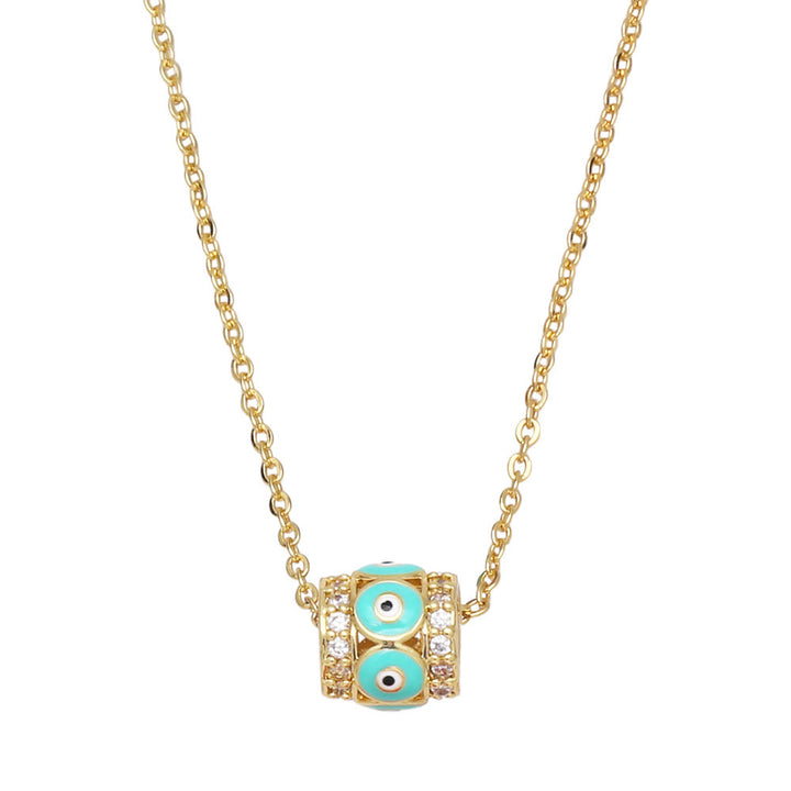 Collier avec pendentif mauvais œil turc style hip-hop Olivenorma