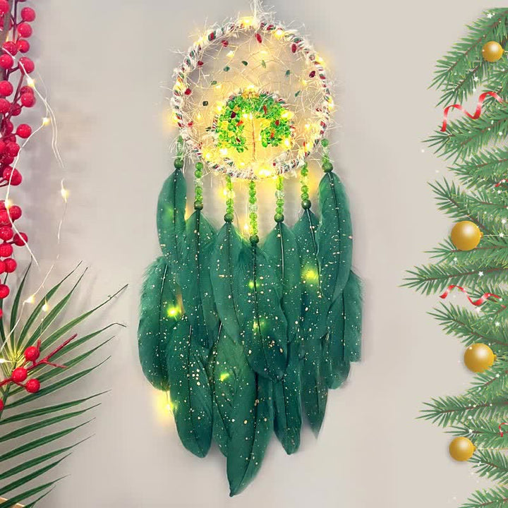 Décoration de Noël Olivenorma Péridot Attrape-rêves