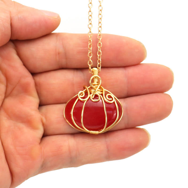 Olivenorma GUARDIAN PUMPKIN - Collier créatif en cristal de citrouille 