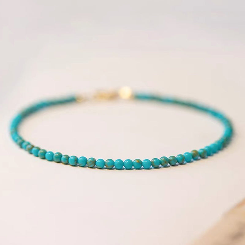 Énergie Tranquille - Bracelet de Protection en Pierres Précieuses Turquoise 