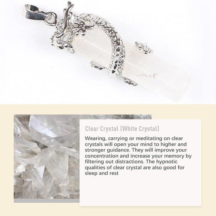 Pendentif exquis en pierre naturelle et cristal Olivenorma 