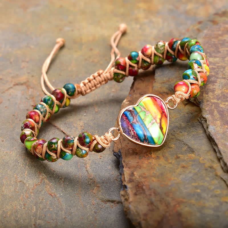 Bracelet gardien de pierre empereur coloré Olivenorma 