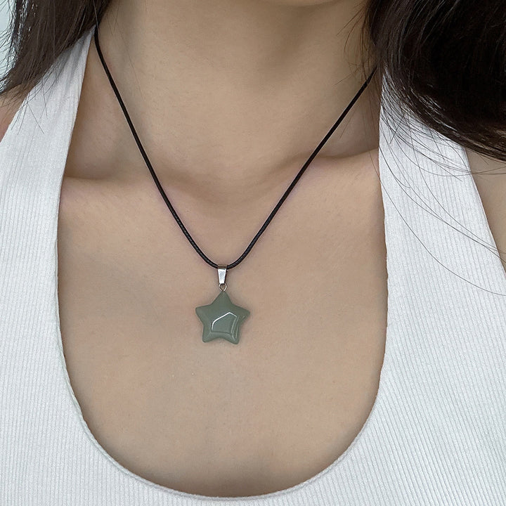 Collier avec pendentif étoile en cristal naturel Olivenorma