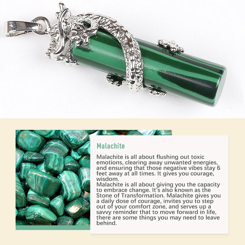 Pendentif exquis en pierre naturelle et cristal Olivenorma 