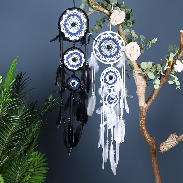 Attrape-rêves Olivenorma Evil Eye Three Circle Noir Blanc 