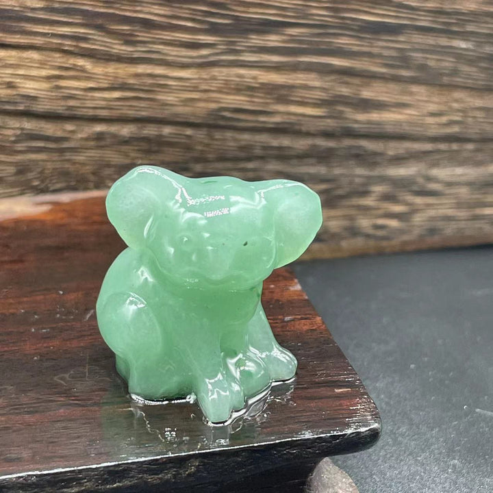 Olivenorma 1,2 pouces sculpté mignon koala figurine décoration en pierre précieuse